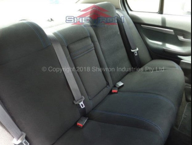 Shevron Canvas Rear Seat Cover to suit Toyota Landcruiser 200 Series GXL 11/2007-03/2021 - Black