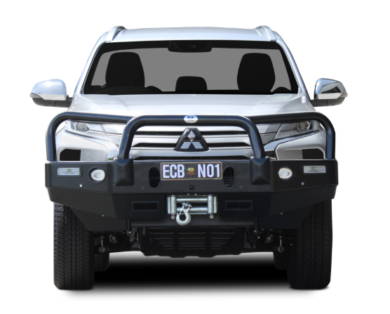ECB Mitsubishi Pajero Sport Exceed Winch Bullbar (11/19 to 03/24) Silver Hammertone