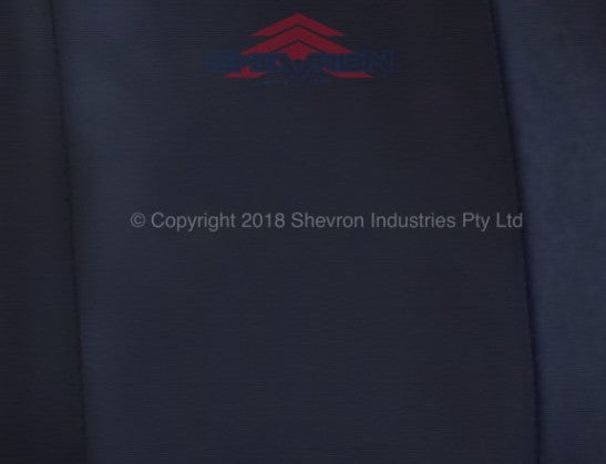 Shevron Canvas Rear Seat Cover to suit Mitsubishi Triton MQ 2015 - 2018 - Black
