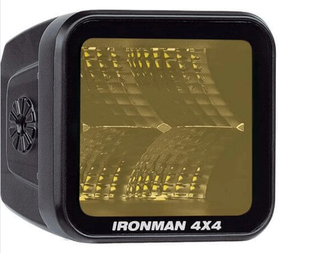 Ironman 4x4 Bright 40W Led Cube Light - Amber Flood