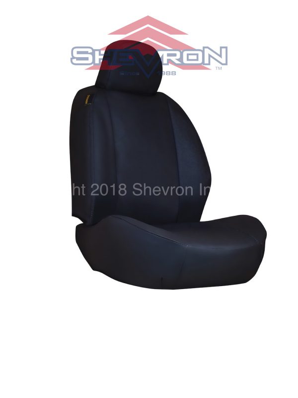 Shevron Canvas Front Seat Cover to suit Ford Ranger XL,XLS,XLT 06/2022 on, Everest Ambiente 05/2022 on - Black