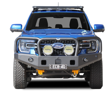 ECB Ford Ranger Next Gen Triple Hoop Winch Bullbar 05/2022+ Black Ripple *