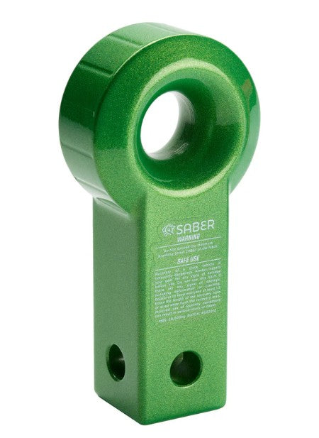 SABER Aluminium Recovery Hitch - Green Prismatic