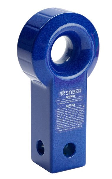 SABER Aluminium Recovery Hitch - Blue Prismatic