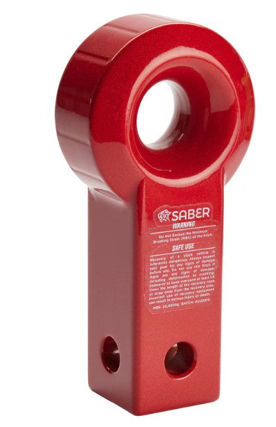 SABER Aluminium Recovery Hitch - Red Prismatic