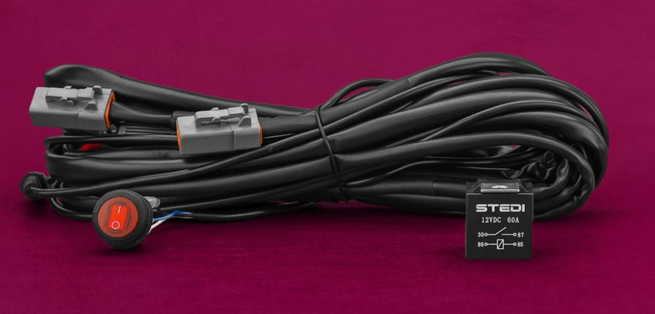 Stedi Dual Connector Plug & Play SMART Harness™ High Beam Driving Light Wiring
